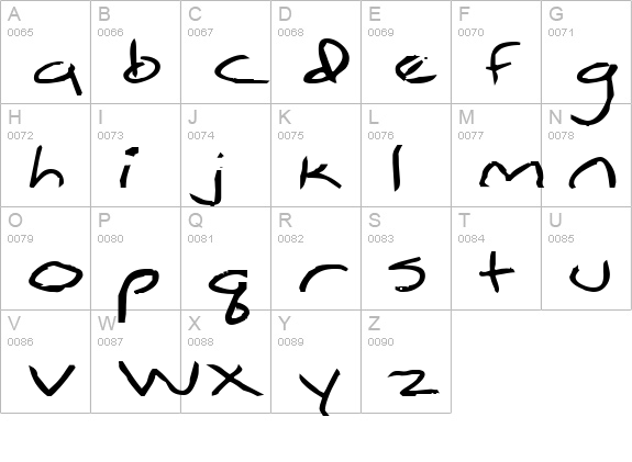 Simpleton uppercase A-Z preview