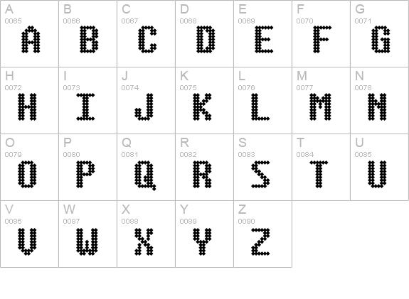 Simpleton (BRK) uppercase A-Z preview