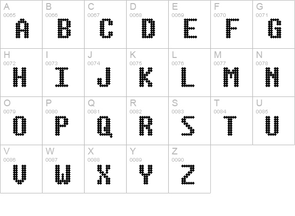 Simpleton BRK uppercase A-Z preview