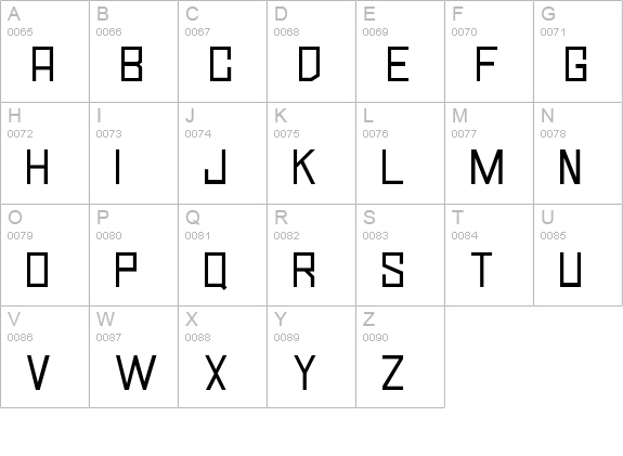 Simply Square JL uppercase A-Z preview