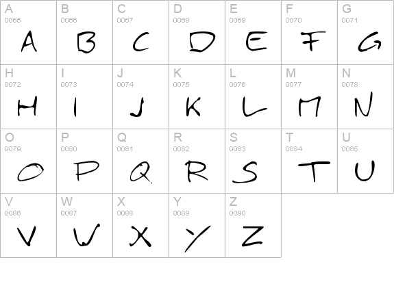Simply21 uppercase A-Z preview