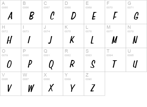 Simpson Condensed BoldItalic uppercase A-Z preview