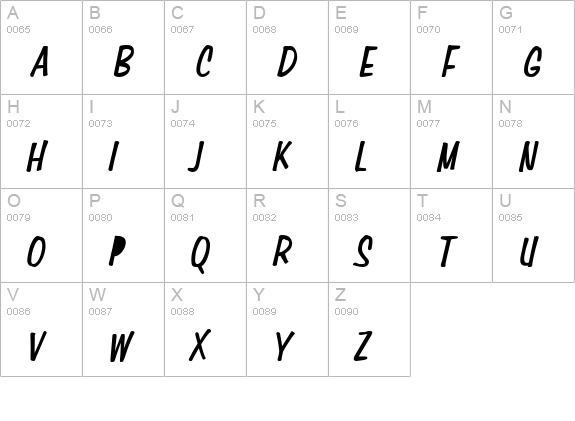 Simpson Condensed Heavy Italic uppercase A-Z preview