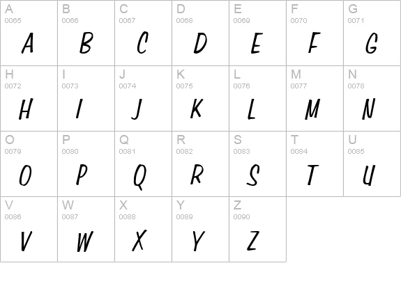 Simpson Condensed Italic uppercase A-Z preview