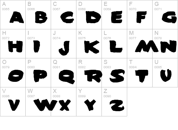 Sin City uppercase A-Z preview