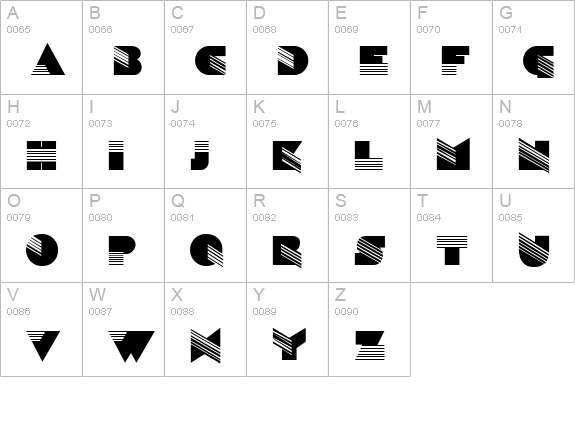 Sinaloa Regular uppercase A-Z preview