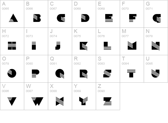 SinaloaEF uppercase A-Z preview