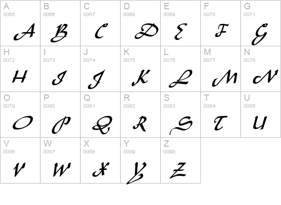 Sinbad Bold uppercase A-Z preview