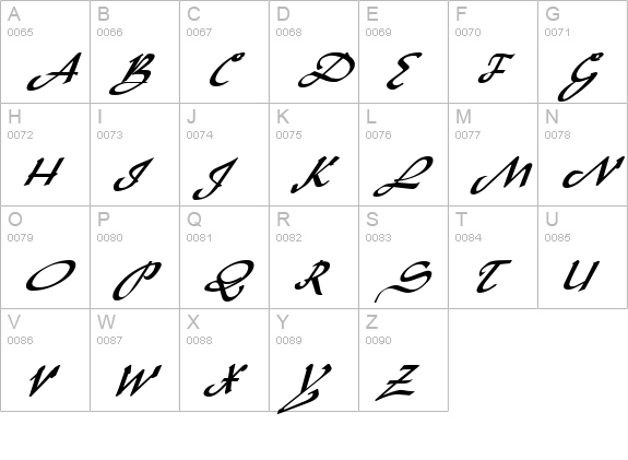 Sinbad BoldItalic uppercase A-Z preview