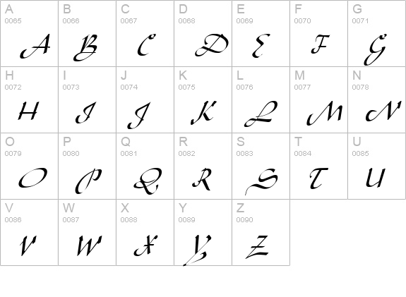 Sinbad Normal uppercase A-Z preview