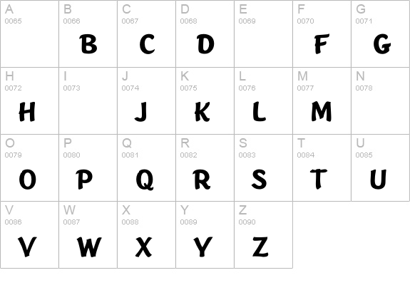 SinclairBoldScript uppercase A-Z preview