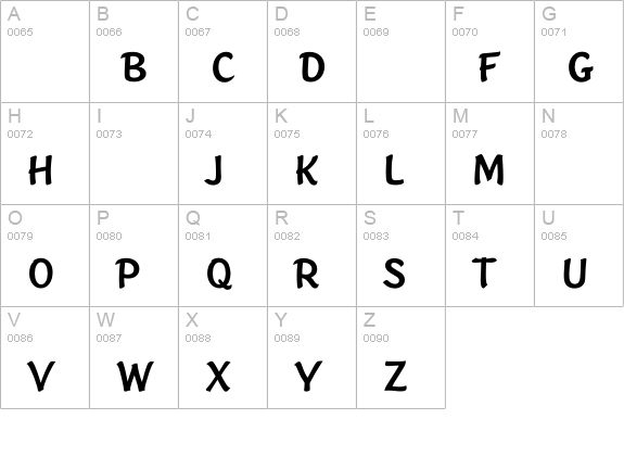 SinclairMediumScript uppercase A-Z preview