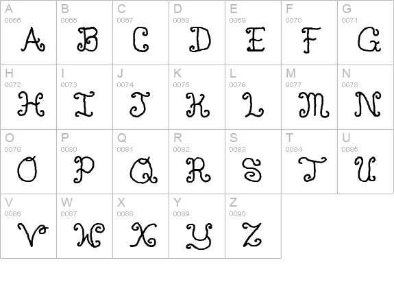 Single Gyrl uppercase A-Z preview