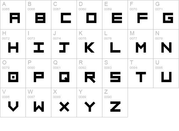 sinner uppercase A-Z preview