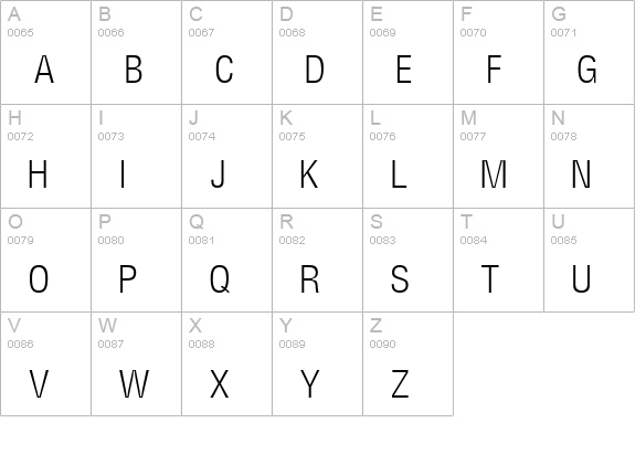 Siradze uppercase A-Z preview