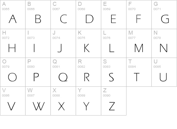 Sire_Light-Normal uppercase A-Z preview