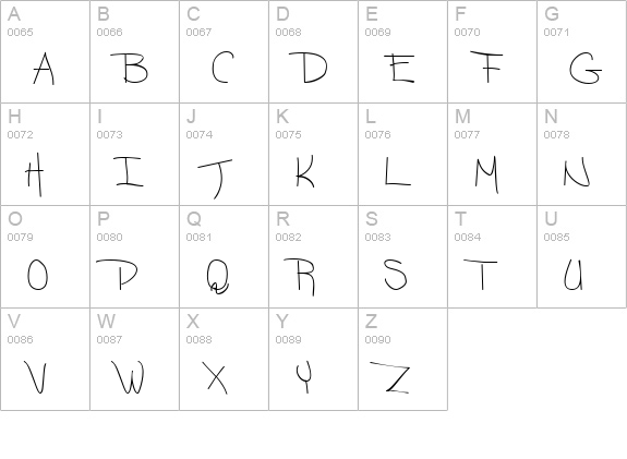 Sirene uppercase A-Z preview
