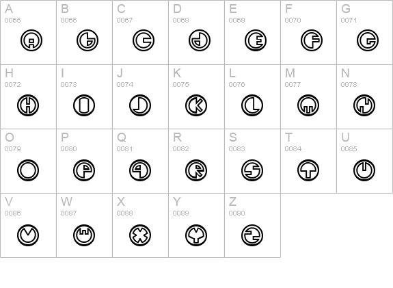 Sirkhular uppercase A-Z preview