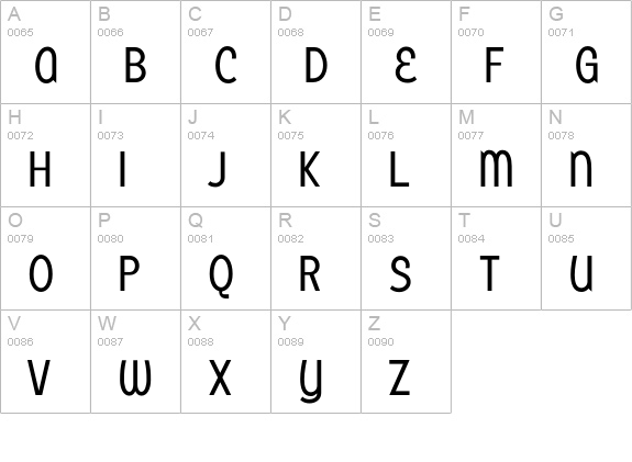 Sister-Light uppercase A-Z preview