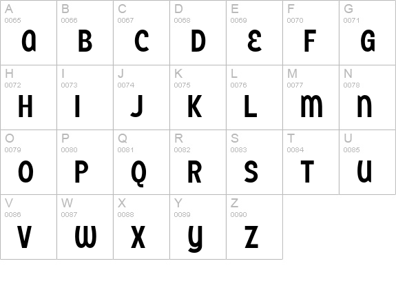 Sister-Medium uppercase A-Z preview