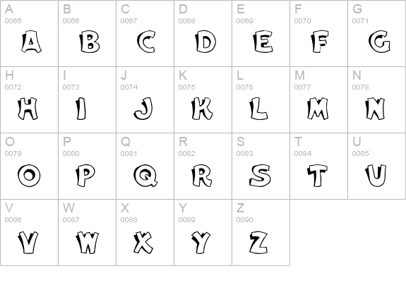 Siwork uppercase A-Z preview