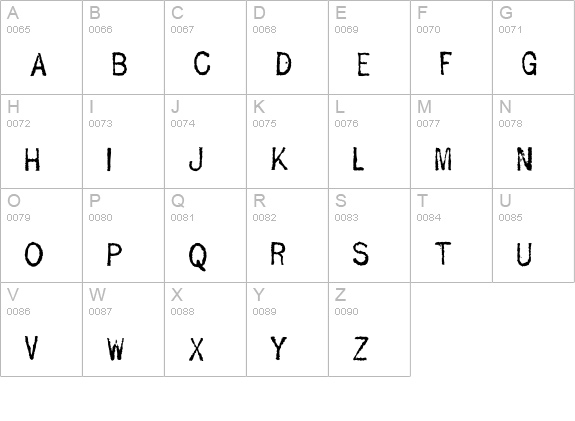 Sixcess uppercase A-Z preview