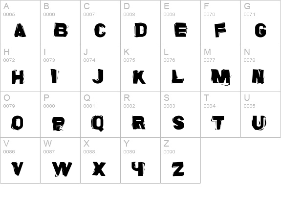 SixGunShootout uppercase A-Z preview