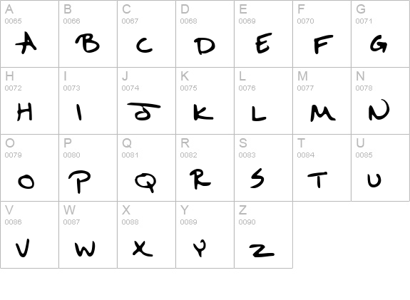 Sixth Kristen Squirt uppercase A-Z preview