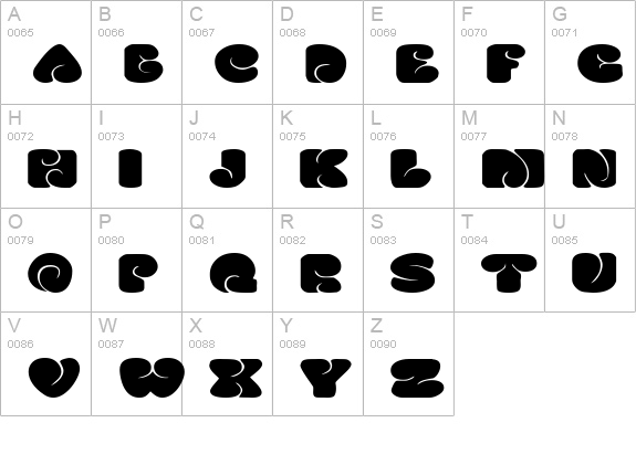 SixtiesVibeExtended uppercase A-Z preview