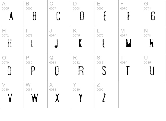 Sk�ggbiff uppercase A-Z preview