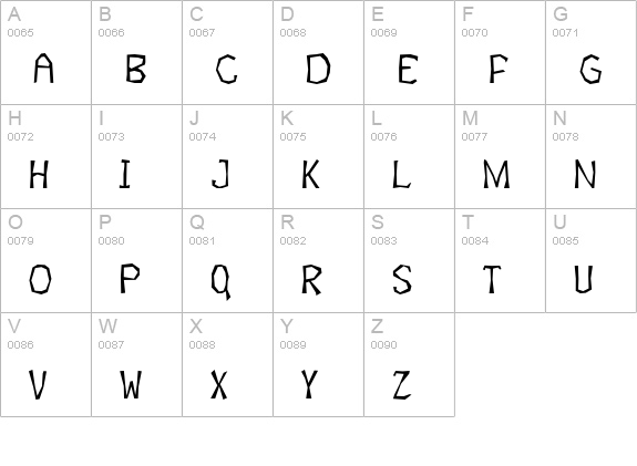 Skagwae uppercase A-Z preview