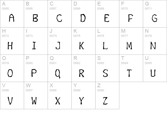 SkagwaeMono uppercase A-Z preview
