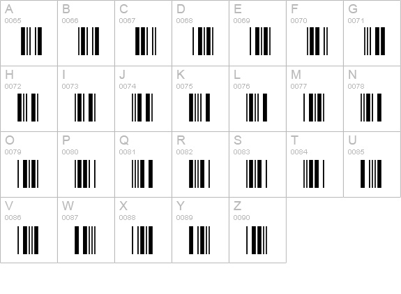 SKANDEMO Bar Code C39 Wide uppercase A-Z preview