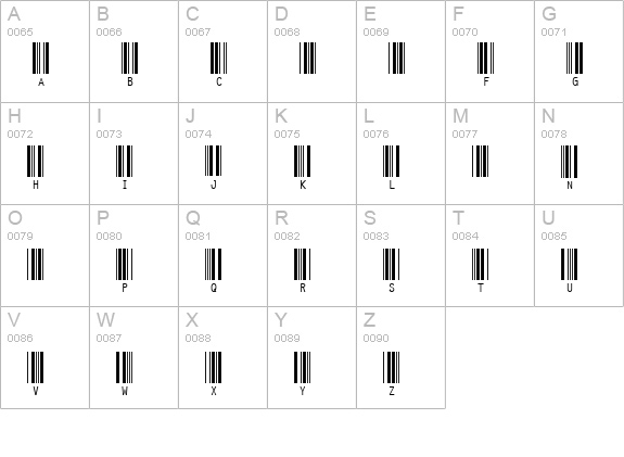SKANDEMO R Bar Code C39 uppercase A-Z preview