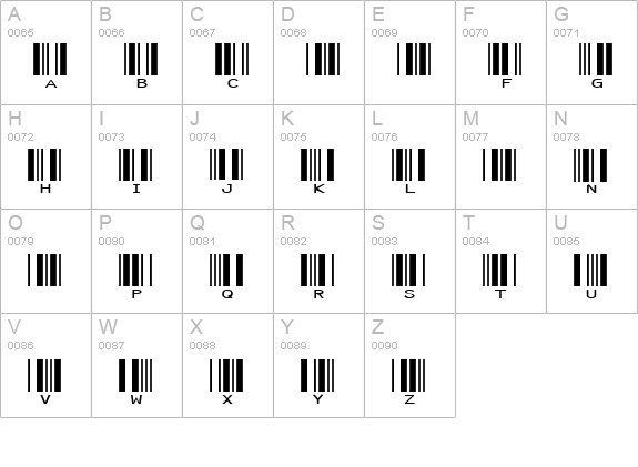 SKANDEMO R Bar Code C39 Wide uppercase A-Z preview
