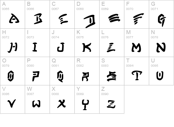 Skateandfont uppercase A-Z preview