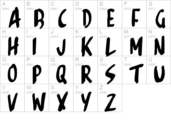 Sketchalot
 uppercase A-Z preview