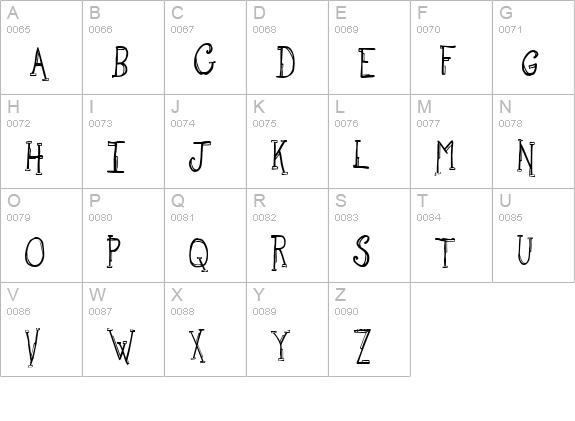 Sketchbook uppercase A-Z preview
