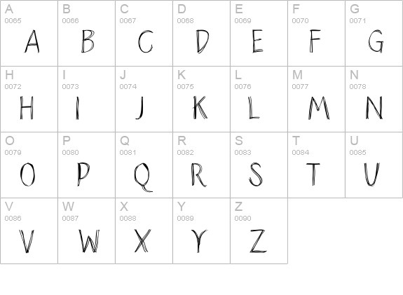 SketchedAlphabet uppercase A-Z preview