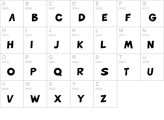 SketchHeavy Regular uppercase A-Z preview