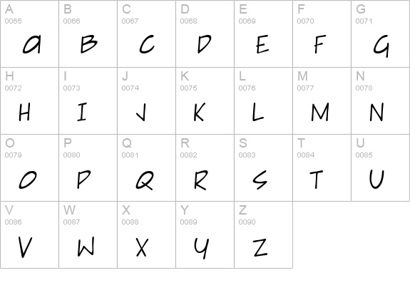 Sketchpad Note uppercase A-Z preview