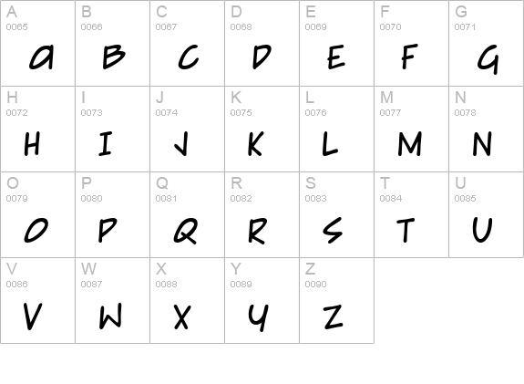 Sketchpad Note Bold uppercase A-Z preview