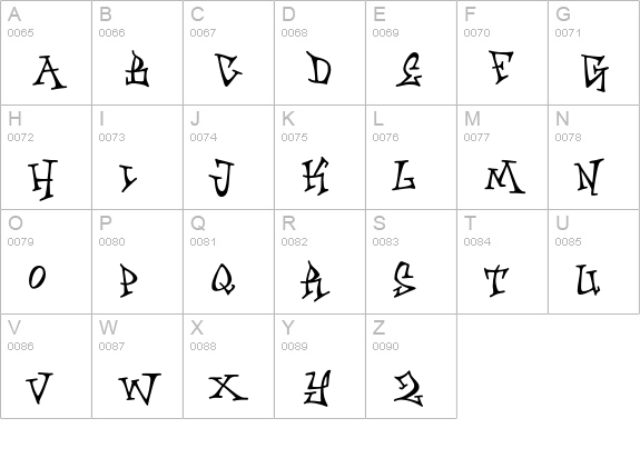Skiffledog-BoldRiff uppercase A-Z preview