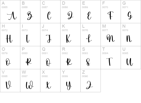 Skincare uppercase A-Z preview