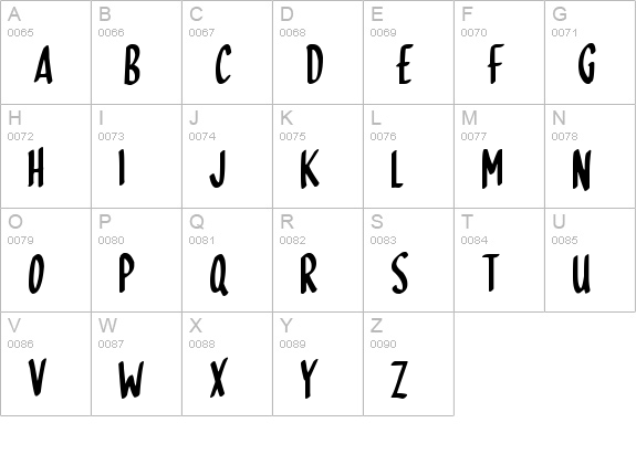Skinny Dipping
 uppercase A-Z preview