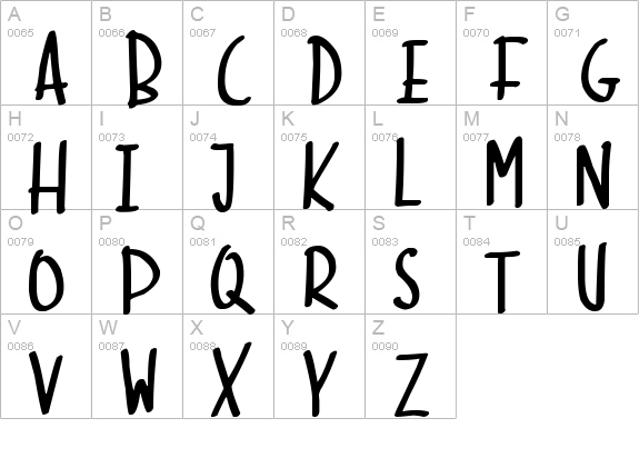 Skinny Marker uppercase A-Z preview