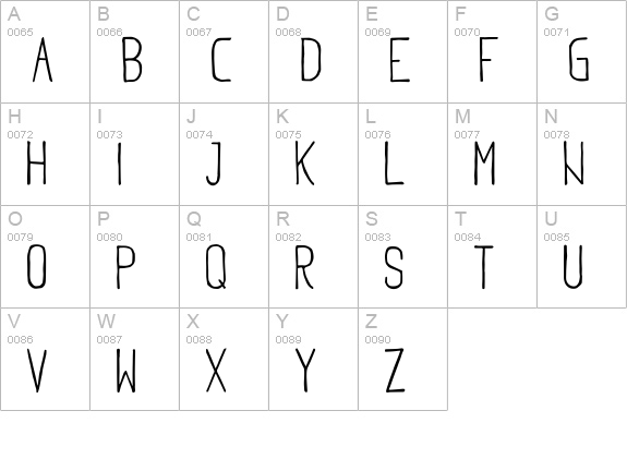 SkinnyCond Regular uppercase A-Z preview