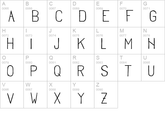 SkinnyNormal Regular uppercase A-Z preview