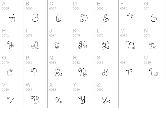 Skirt Girl uppercase A-Z preview