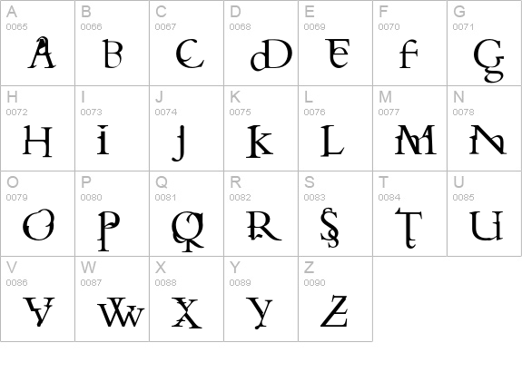 SkiTzo uppercase A-Z preview